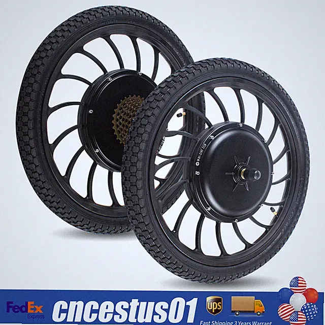 20" Electric Bicycle Front/Rear Wheel E Bike Motor Conversion Kit Hub 48V 1000W