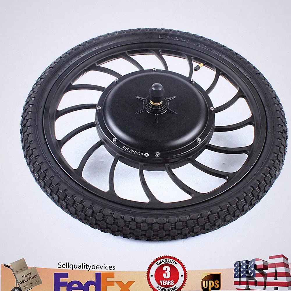 20" Front Wheel Electric Bicycle Conversion Kit Motor Hub E Bike 1000W 48V