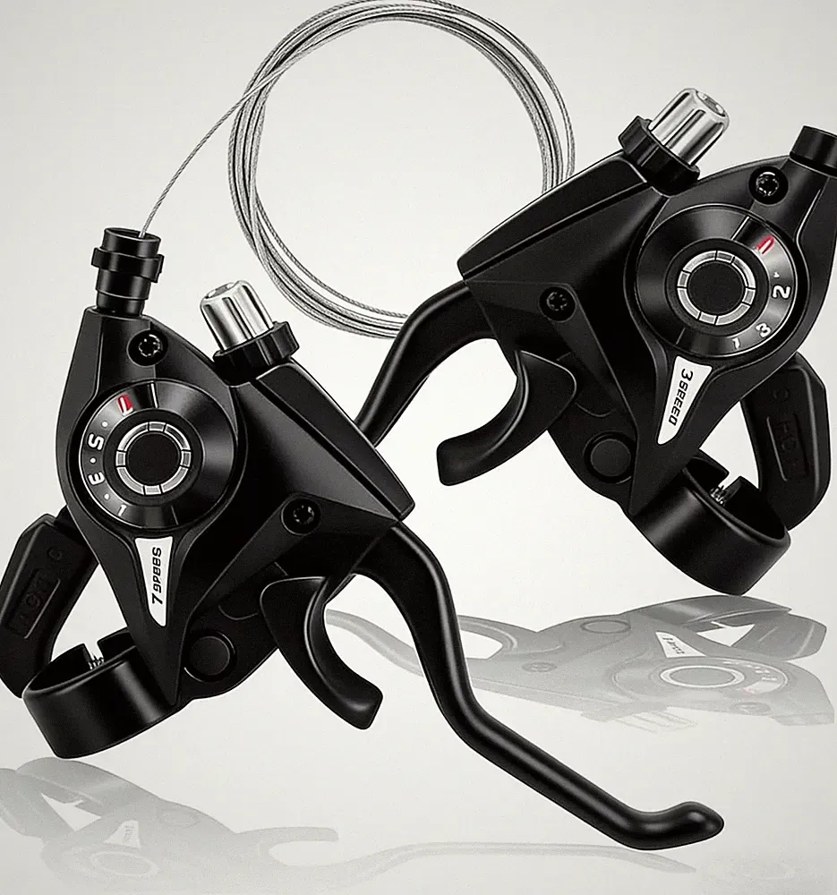 3X7 Speed Bike Shifter Brake Levers Combo, 21-Speed Integrated Bicycle Gear Shif