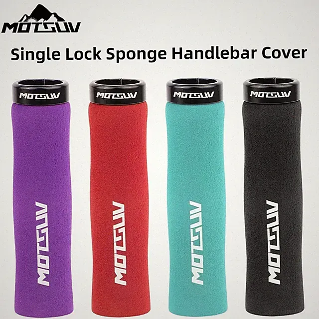 Bicycle Grips Integrated Rubber Anti Slip MTB Handlebar Cover Lock On