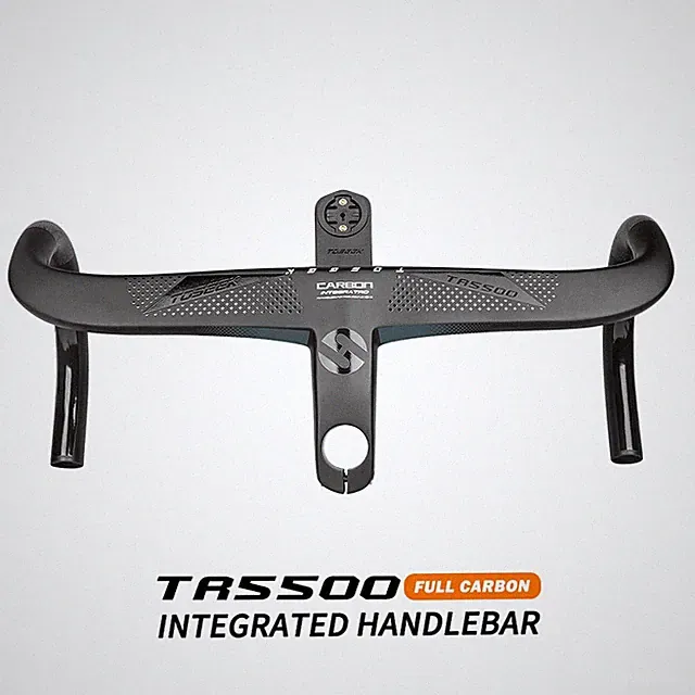 Carbon Bicycle Handlebar Integrated Road Handlebar with Bike Computer Holder