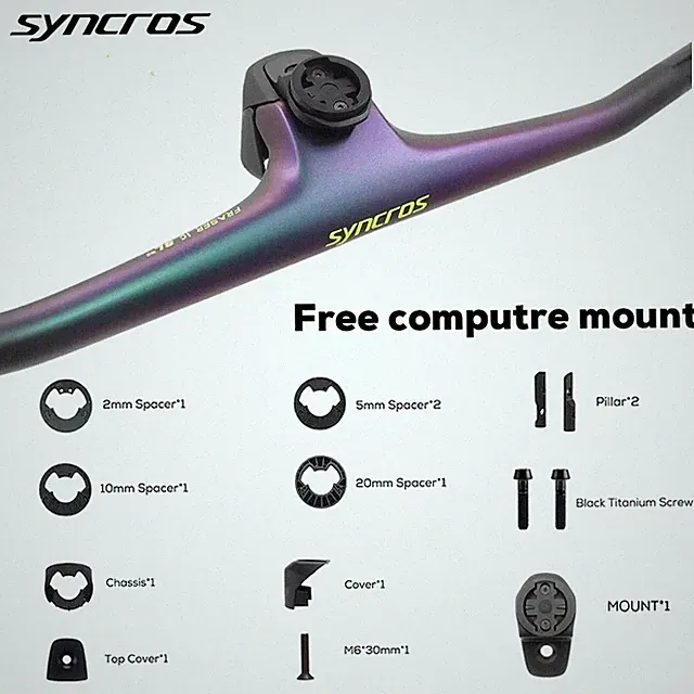 Carbon Fiber MTB Bicycle Integrated Cockpit Handlebar -20° 740-760mm Width