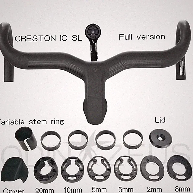 Carbon Fiber Road Bicycle Handlebar 28.6mm Integrated Cables Cockpit Handlebar