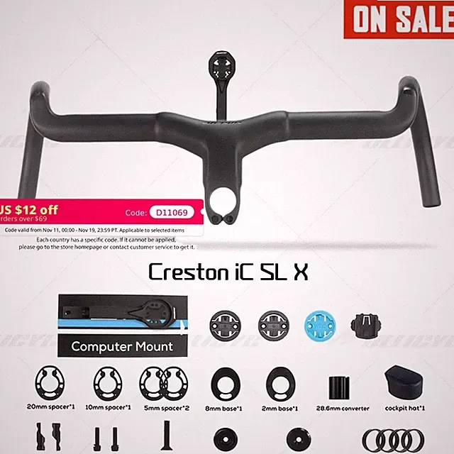 Carbon Full Internal Cable Routing Road Bike Integrated Cockpit DI2 Handlebar