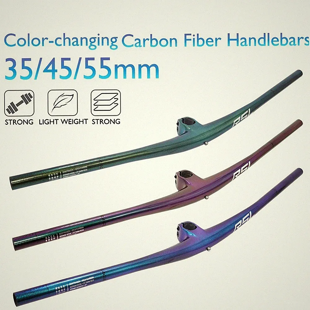 Carbon Integrated Mountain Bicycle Handlebars 28.6mm Stem Length 35/45/55mm