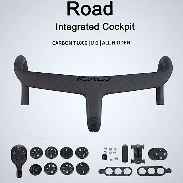 Carbon Internal Cable Routing Integrated Road Cockpit Di2 Handlebar with Stem