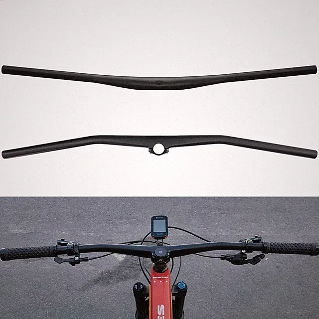 Carbon Mountain Bike Integrated Handlebar UD Matt 35x800mm with Computer Mount