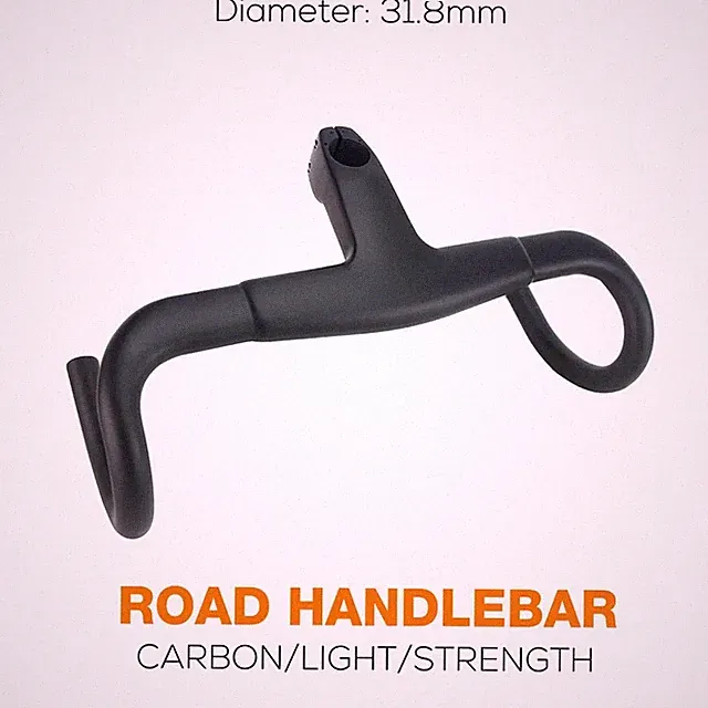 Carbon Road Bicycle Integrated Handlebar 390-440mm Width Diameter 31.8 /28.6mm