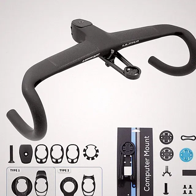 Full Internal Cable Routing Carbon Integrated Handlebar 360-440mm for Road Bike