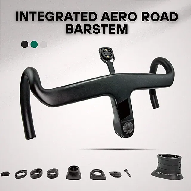 Integrated Gravel Bike Aero Handlebar Matte Full Internal Cable Carbon Handlebar