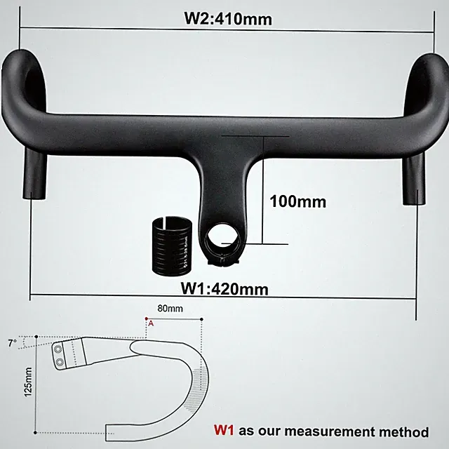 integrated handlebar road bike integrated drop handlebar with stem 28.6/31.8mm