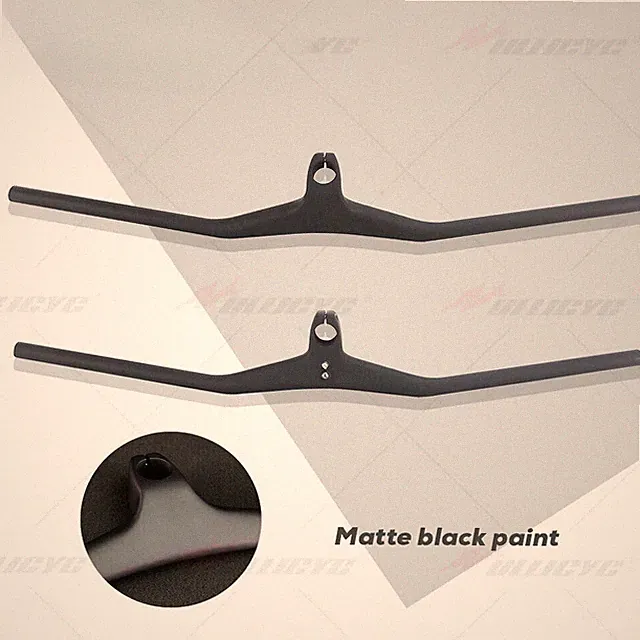Integrated MTB Bicycle Handlebar Carbon One-Shaped Riser Bar -17°Degree 70-110mm