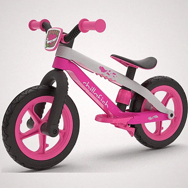 KIDS BIKE with Integrated Footrest Footbrake for Toddlers Pink CHILLAFISH