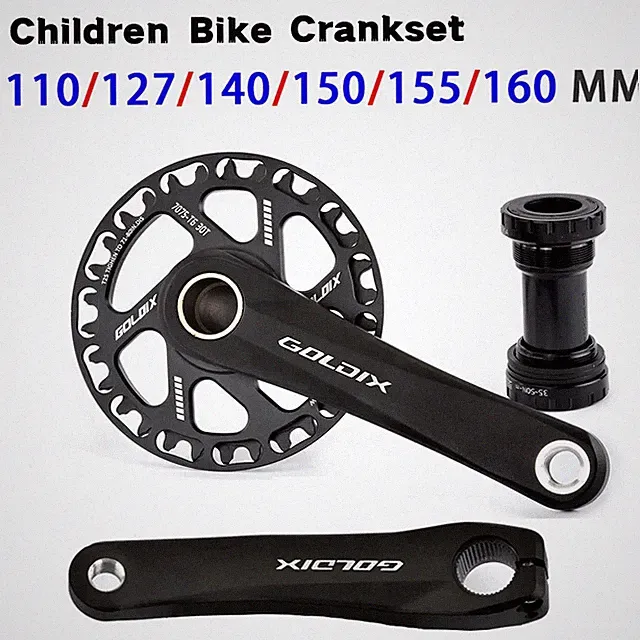 Kids Children MTB Bicycle Integrated Crankset 155-110mm 7-12 Speed Crank 28T-36T