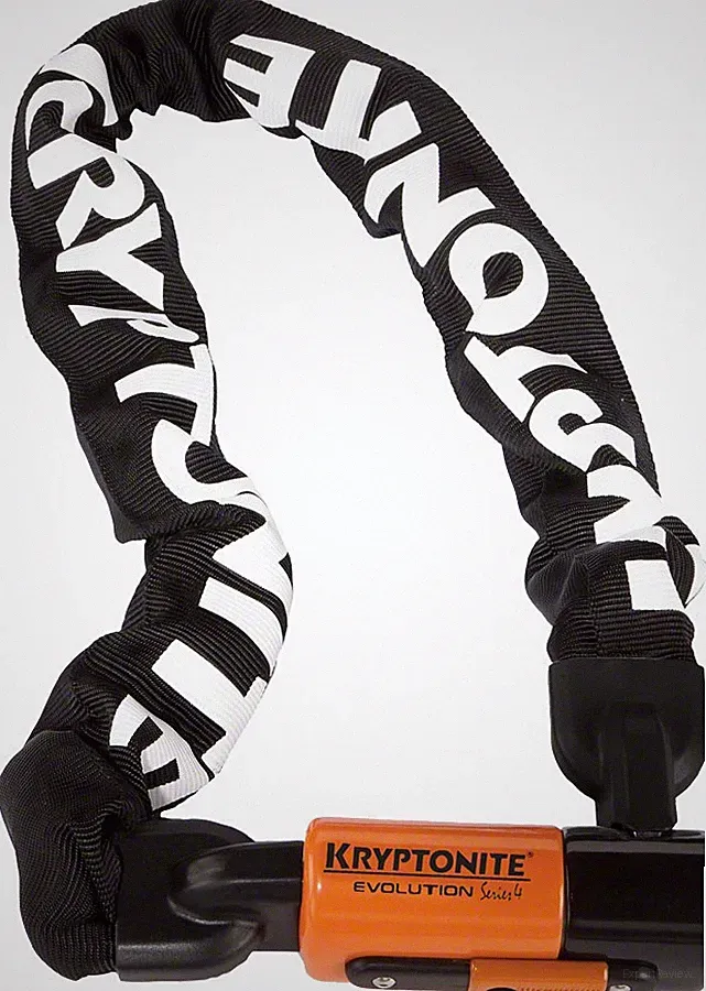 Kryptonite 1090 Evolution Series 4 Chain Lock Keyed 10mm x 90cm End Link Design