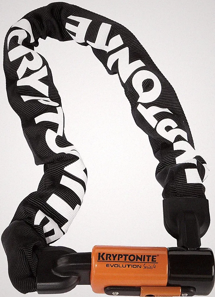 Kryptonite Evolution Series 4 1090 Integrated Chain Lock 10mm x 90cm (35.4˝) Bla