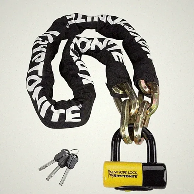 Kryptonite NY Fahgettaboudit 1415Chain w/NY Disc Lock-5' Ultimate Security - BL
