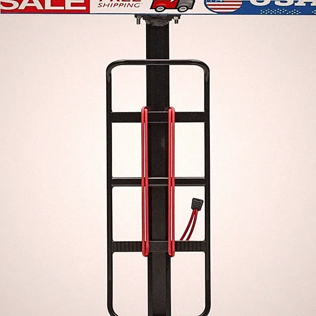 Lighted Rear Bike Rack 45lb Capacity Adjustable Platform Bungee Tail Light New