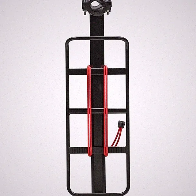Lighted Rear Bike Rack 45lb Capacity Adjustable Platform Fits Most Adult Bikes