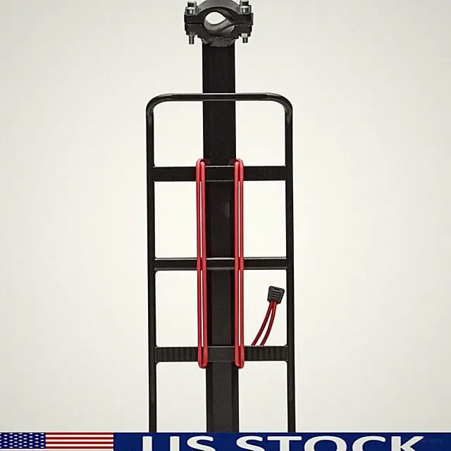 Lighted Rear Bike Rack 45lbs Capacity Cargo Adjustable Platform W/ Tail Light US