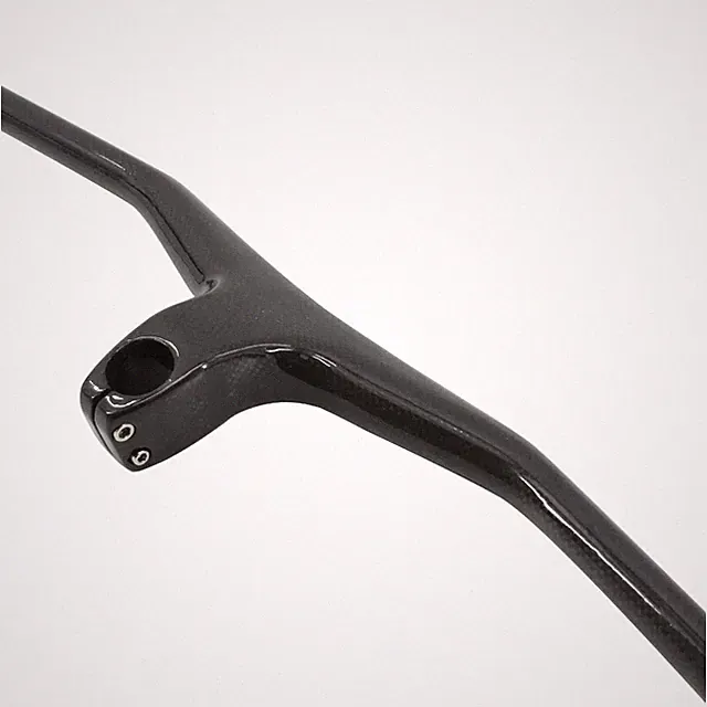 Mountain Bicycle Carbon Handlebar and Stem Integrated Bar -17 Degrees Angle