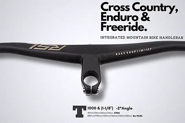 MTB Bicycle -2 ° Riser Handlebar Integrated Carbon BMX Bike 28.6mm Handlebar