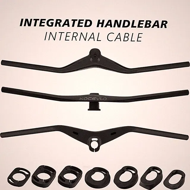 MTB Bicycle Carbon One-shaped Integrated Handlebar with Stem Matte with Spacers