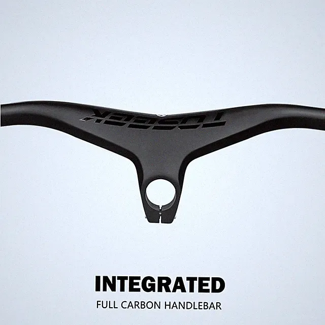 MTB Bicycle Handlebar Stem -17 Degrees Carbon Fibre Integrated Bike Part 28.6mm