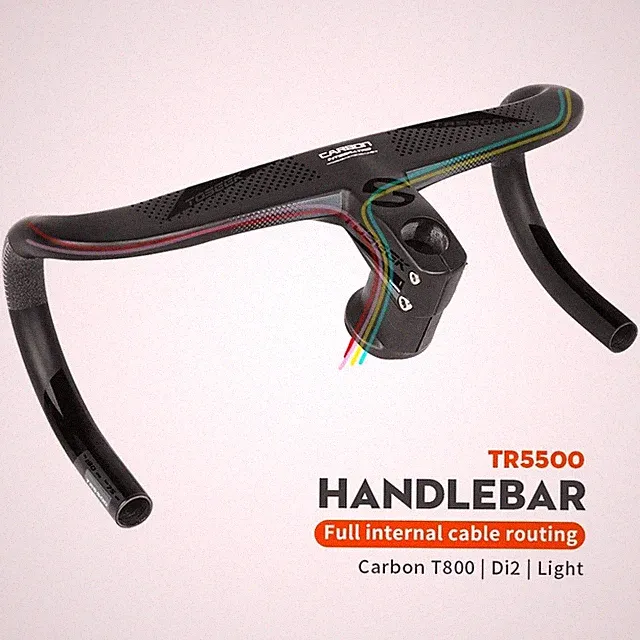 Road Bicycle Carbon Integrated Handlebar with Bike Computer Holder 360-440MM