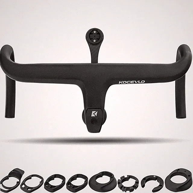 Road Bicycle Full Carbon Fiber Integrated Handlebar 28.6mm with Spacers Parts
