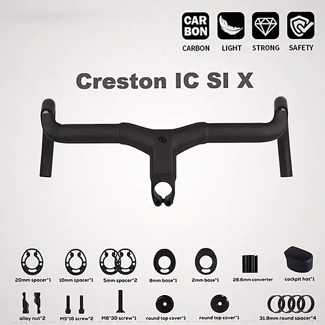 Road Bicycle Handlebar Full Internal Cable Routing Carbon Integrated Gravel Bar