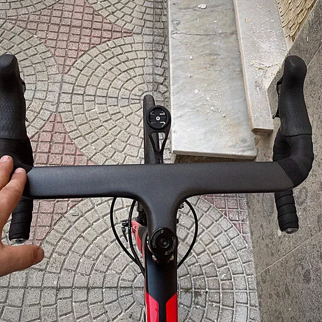 Road Bicycle Handlebars Integrated Stem 1-1/8" Drop Handle Bars Carbon Fiber 440