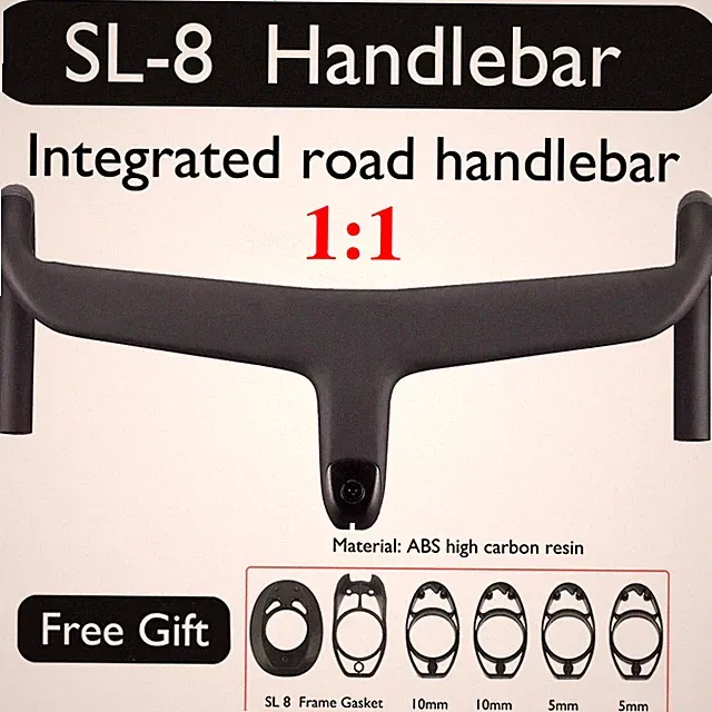 Road Bike Carbon Drop Integrated Bicycle Handlebar for SL7/SL8 28.6*380-440mm