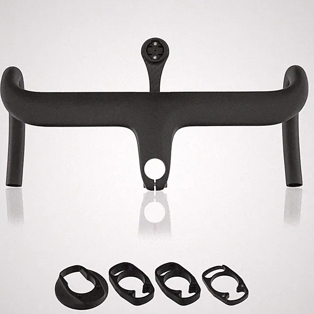 Road Bike Carbon Fiber Integrated Bicycle Handlebar 380/400/420MM with Spacers