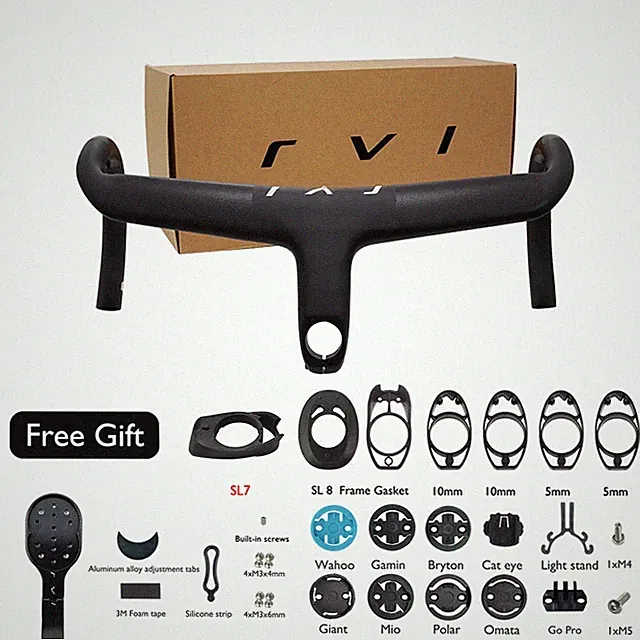 road bike carbon fiber integrated handlebars internal wiring 28.6mm bent bar