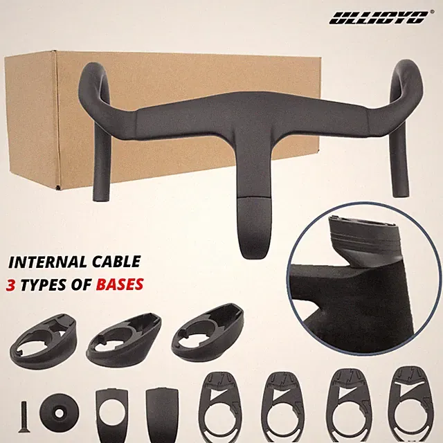 Road Bike Full Carbon Fiber Internal Cable Integrated Cockpit Bicycle Handlebar