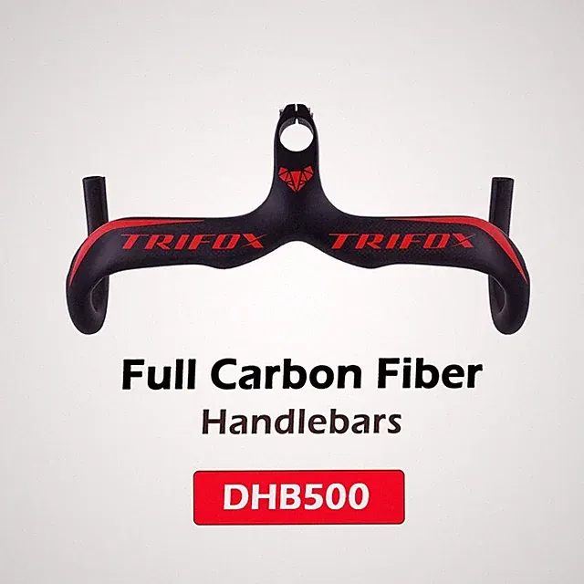 Road Bike Handlebar Full Carbon Fiber 28.6mm Integrated Bicycle Drop Handlebar