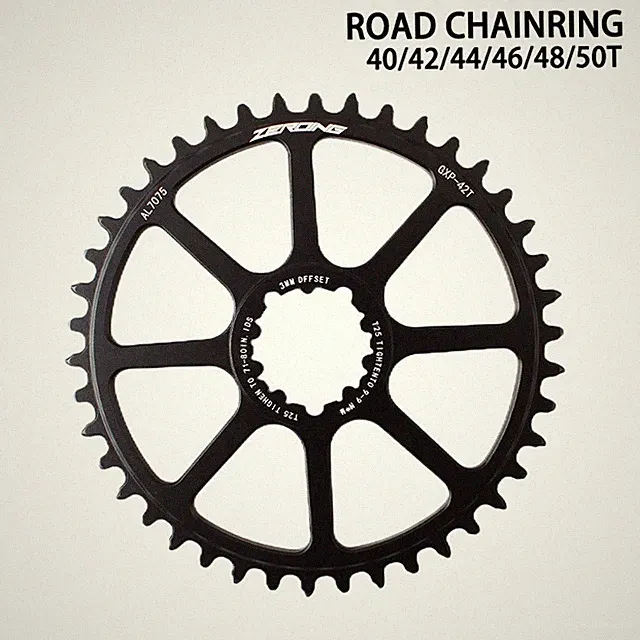 Road Crankset Chainring Folding Bicycle Sprocket Hollow Integrated Single Disc