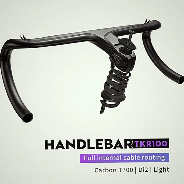Road Full Internal Cable Routing Bicycle Handlebar Carbon Integrated Di2 Spacers