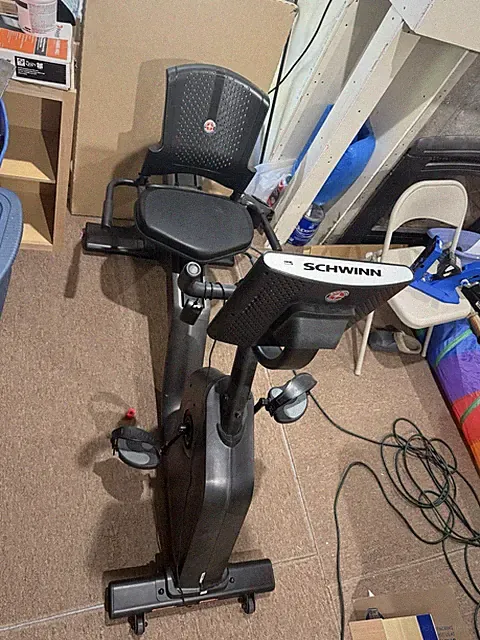 Schwinn Recumbent Exercise Bike w/ Built-In Monitor, USB Port, AC Adapter