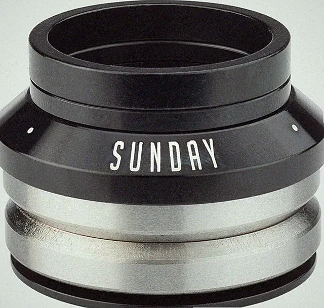 Sunday Integrated Headset - 1-1/8", 5mm, Black BMX Bike
