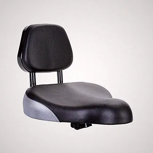 Sunlite Comfort Cruiser Saddle w/ Integrated Backrest Adjustable Height Black