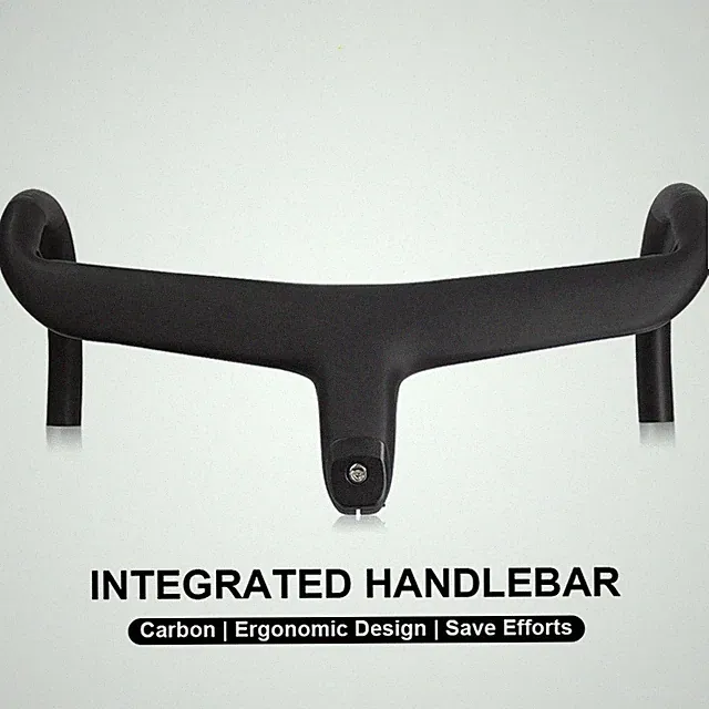 Ultralight Carbon Handlebars Road Bike Integrated Bicycle Handlebars Stem 28.6mm